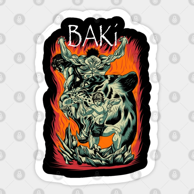 Baki hanma Sticker by szymonnowotny8